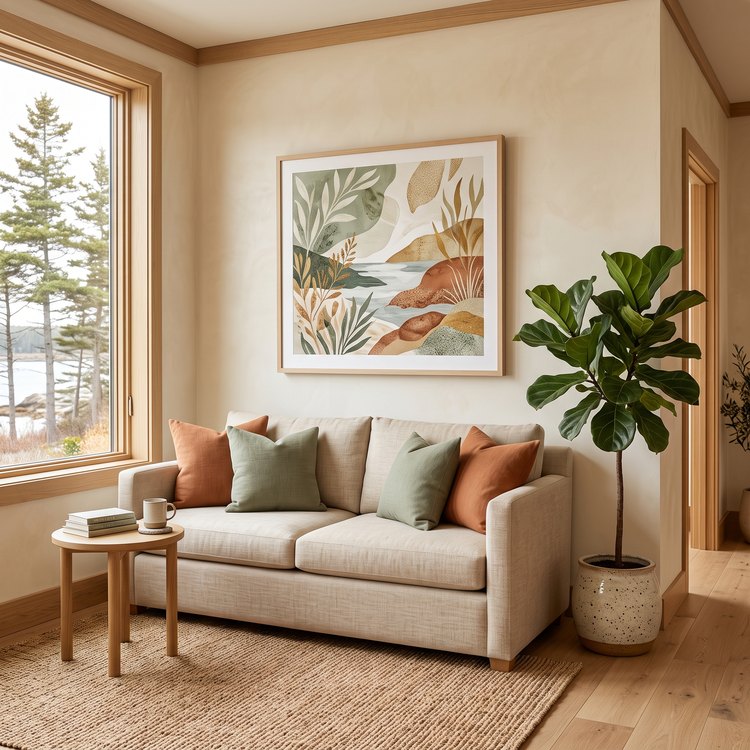 Reception and waiting area at Acadia Family Dentistry